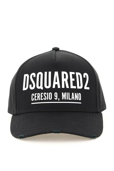 Dsquared2 Logo Printed Distressed Baseball Cap In Default Title