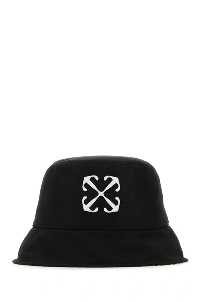 Off-white Off White Woman Black Nylon Bucket Hat In Default Title