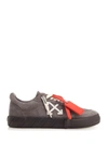 OFF-WHITE OFF-WHITE GREY VULCANIZED LOW-TOP SNEAKERS