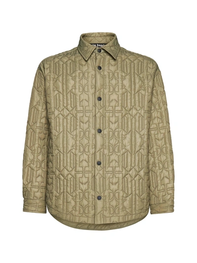 Palm Angels Quilted Overshirt In Multicolor