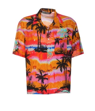 Palm Angels 50 Bowling Shirt In Multicolor
