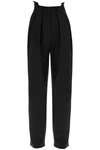 OFF-WHITE OFF-WHITE HIGH WAISTED TAILORED TROUSERS IN BLACK WOOL BLEND