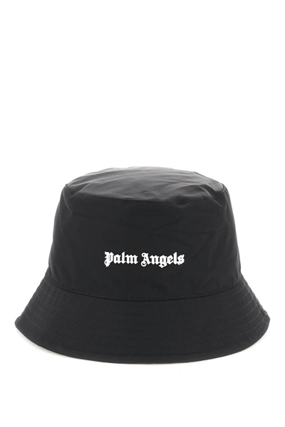 Palm Angels Bucket Bag With Logo Women In Nero