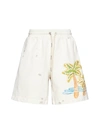 PALM ANGELS PALM ANGELS BEIGE PALM NEON SPORTY SHORTS