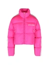 Palm Angels Fuchsia Nylon Down Jacket In Pink