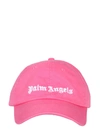 PALM ANGELS PALM ANGELS PINK BASEBALL HAT WITH WHITE FRONT AND BACK LOGO