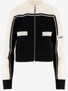 Palm Angels Wool Sweater With Contrast Trim And Side Pockets In Red
