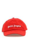 PALM ANGELS PALM ANGELS RED BASEBALL CAP WITH LOGO