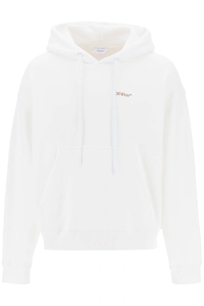 Off-white Hoodie With Back Arrow Print In White Autumna (white)