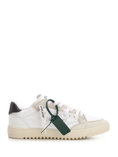 OFF-WHITE OFF-WHITE WHITE AND BEIGE 5.0 SNEAKERS