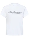 Off-white White Bling Baseball T-shirt In White