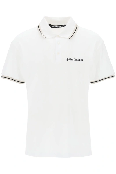 Palm Angels Classic Logo Polo Shirt In White