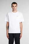 PALM ANGELS PALM ANGELS T-SHIRT IN WHITE COTTON