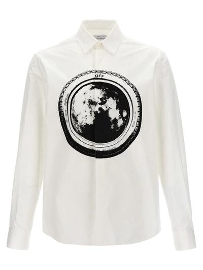 Off-white Tyre Moon Shirt In White/black