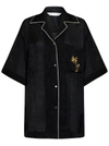 PALM ANGELS PALM ANGELS SOIRE? LOGO-EMBROIDERED BUTTON-UP SHIRT