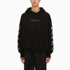 OFF-WHITE OFF-WHITE BLACK LOGOED HOODIE