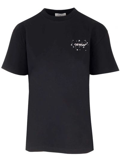Off-white Bling Stars T-shirt In Black