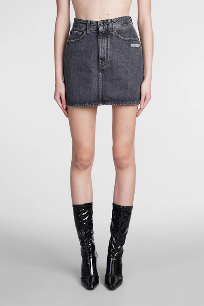 OFF-WHITE OFF-WHITE SKIRT IN GREY DENIM