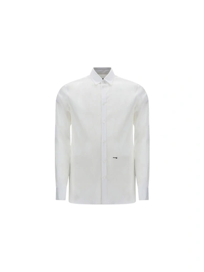 Dsquared2 White Cotton Blend Shirt In 100