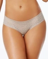 Dkny Modern Lace Satin-trim Thong Underwear Dk5013 In Champagne
