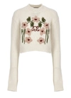 DSQUARED2 DSQUARED2 FLORAL-EMBROIDERED CROPPED JUMPER