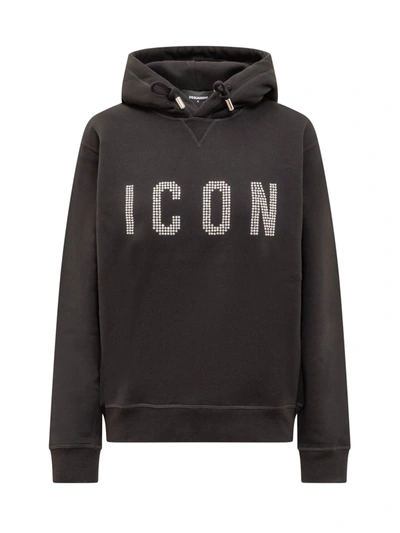 Dsquared2 Cool Icon Hoodie In Black