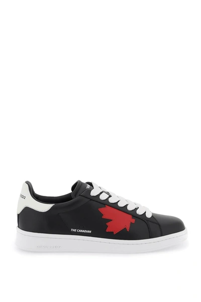 Dsquared2 Boxer Sneakers In Black Red White (black)
