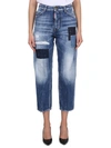Dsquared2 Paint-splatter Straight-leg Jeans In Blu