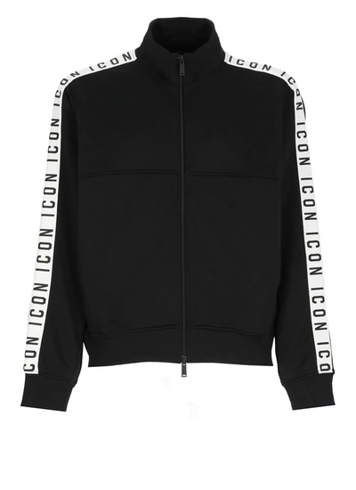 Dsquared2 Icon Sweatshirt With Zip In Black