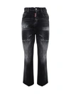 Dsquared2 Honey Hw Bell Bottom Jeans In Black