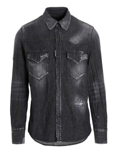 Dsquared2 New Western Shirt In Black