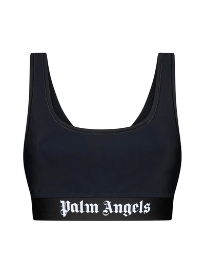Palm Angels Logo Sports Bra In Black