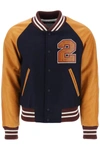 DSQUARED2 DSQUARED2 COLLEGE BOMBER JACKET IN BLUE