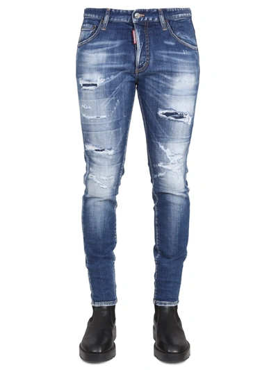 Dsquared2 Jeans  Skinny Dan Jean In Denim Available Store Pompei In Blue