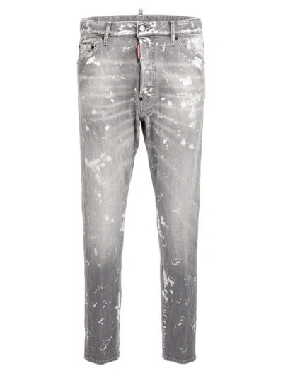 Dsquared2 Relax Long Crotch Jeans In Gray