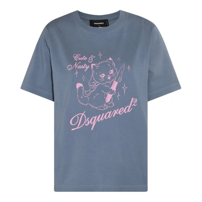 Dsquared2 Graphic Printed Crewneck T In Grey