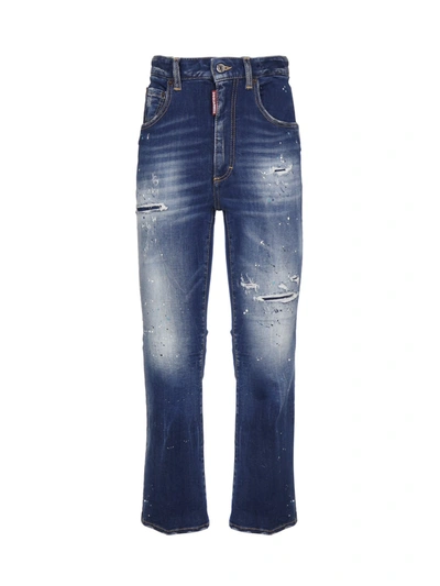 DSQUARED2 DSQUARED2 CROPPED FLARED JEANS