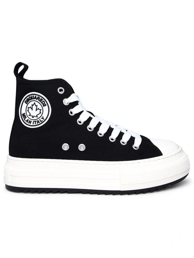 DSQUARED2 DSQUARED2 BLACK CANVAS BERLIN SNEAKERS