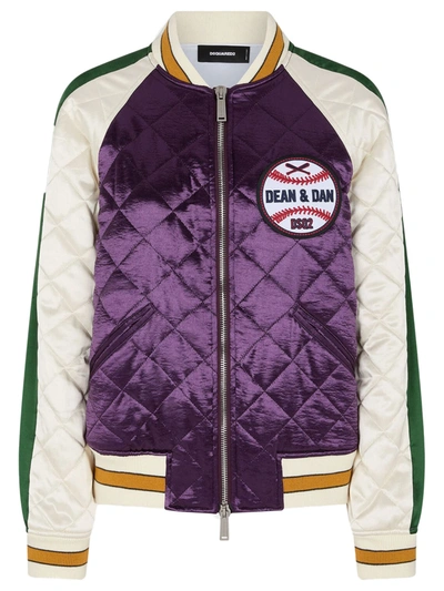 DSQUARED2 DSQUARED2 QUILTED COTTON AND NYLON BOMBER JACKET