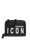 DSQUARED2 DSQUARED2 BE ICON BLACK WALLET WITH CHAIN