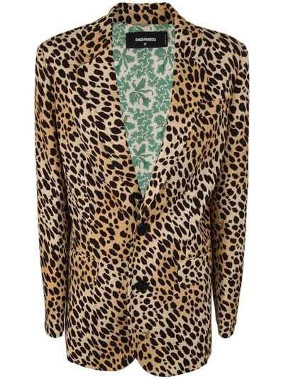 DSQUARED2 DSQUARED2 BLAZER WITH ANIMAL MOTIF