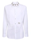 BURBERRY BURBERRY FORMAL SHIRT WITH CRYSTAL APPLICATIONS
