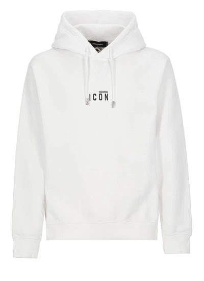 Dsquared2 Cotton Hoodie In White