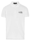 DSQUARED2 DSQUARED2 BE ICON DYED TENNIS POLO IN WHITE