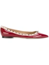 VALENTINO GARAVANI ROCKSTUD BALLERINAS,NW2S0403VNW12251514