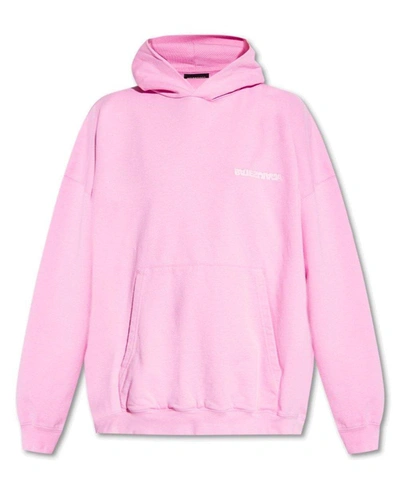 Balenciaga Large Fit Hoodie In Pink