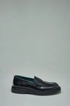 Vinny's Townee Penny Loafers Black Polido Leather