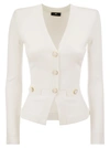 ELISABETTA FRANCHI ELISABETTA FRANCHI SHINY VISCOSE CARDIGAN WITH TWIN BUTTONS