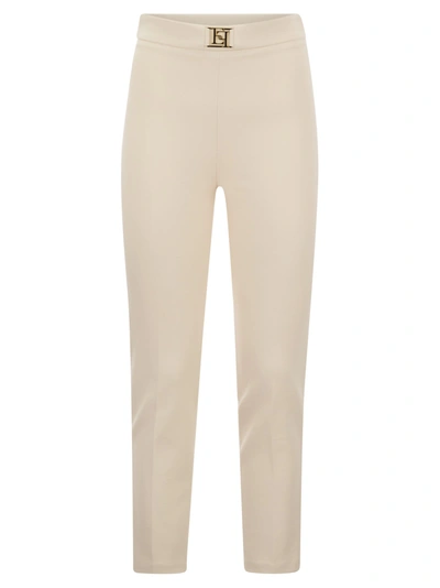 ELISABETTA FRANCHI ELISABETTA FRANCHI STRAIGHT STRETCH CREPE TROUSERS