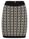 Elisabetta Franchi Viscose Logo Jacquard Miniskirt
